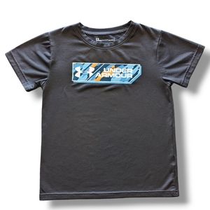 UA Youth Boy's Size 7 Black Athletic Short Sleeve Shirt